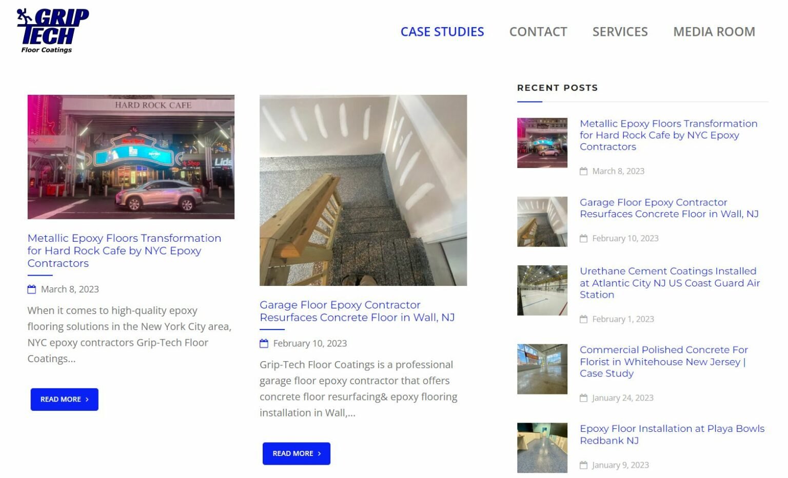 grip tech floor coatings case studies